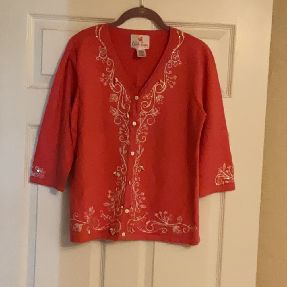 Quacker Factory 3/4 sleeve sweater.